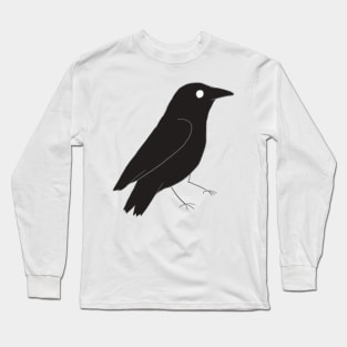 crow drawing Long Sleeve T-Shirt